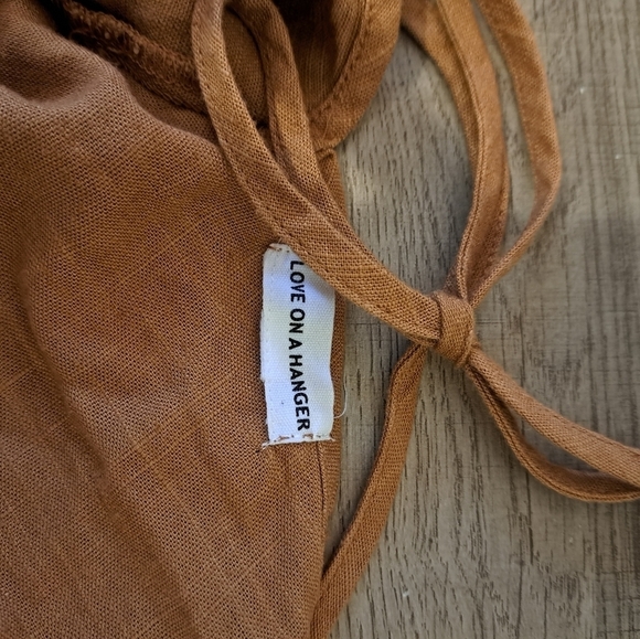 LOVE on a Hanger Burnt Orange Lace Floral Embroidered Short Sleeve Top - Picture 2 of 6